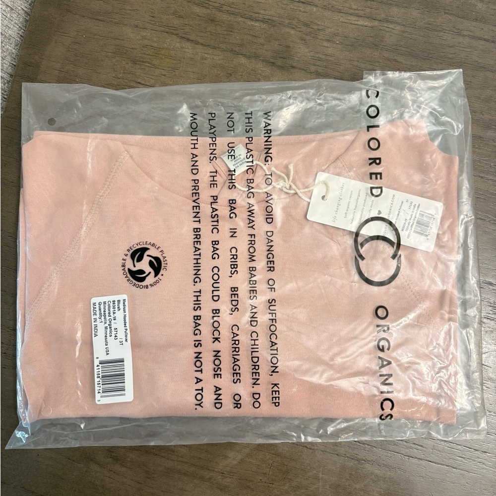 Colored Organics Pink Kids Sweatshirt